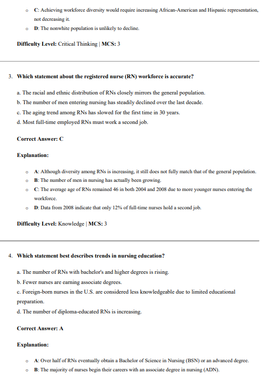 TEST BANK FOR PROFESSIONAL NURSING: CONCEPTS & CHALLEGES, 10TH ED BY BETH PERRY BLACK - Image 3