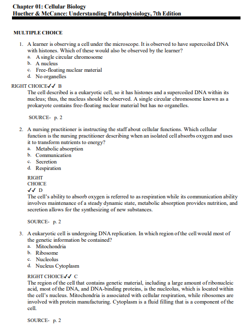 Test Bank for Understanding Pathophysiology 7th Edition by Huether, McCance, and Brashers - Image 2