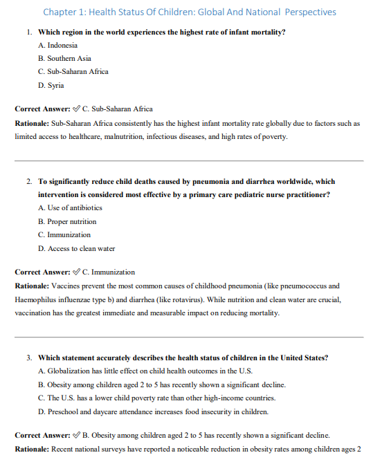 Test Bank For Burns' Pediatric Primary Care 8th Edition By Garzon, Dirks, Driessnack, Duderstadt, And Gaylord - Image 2