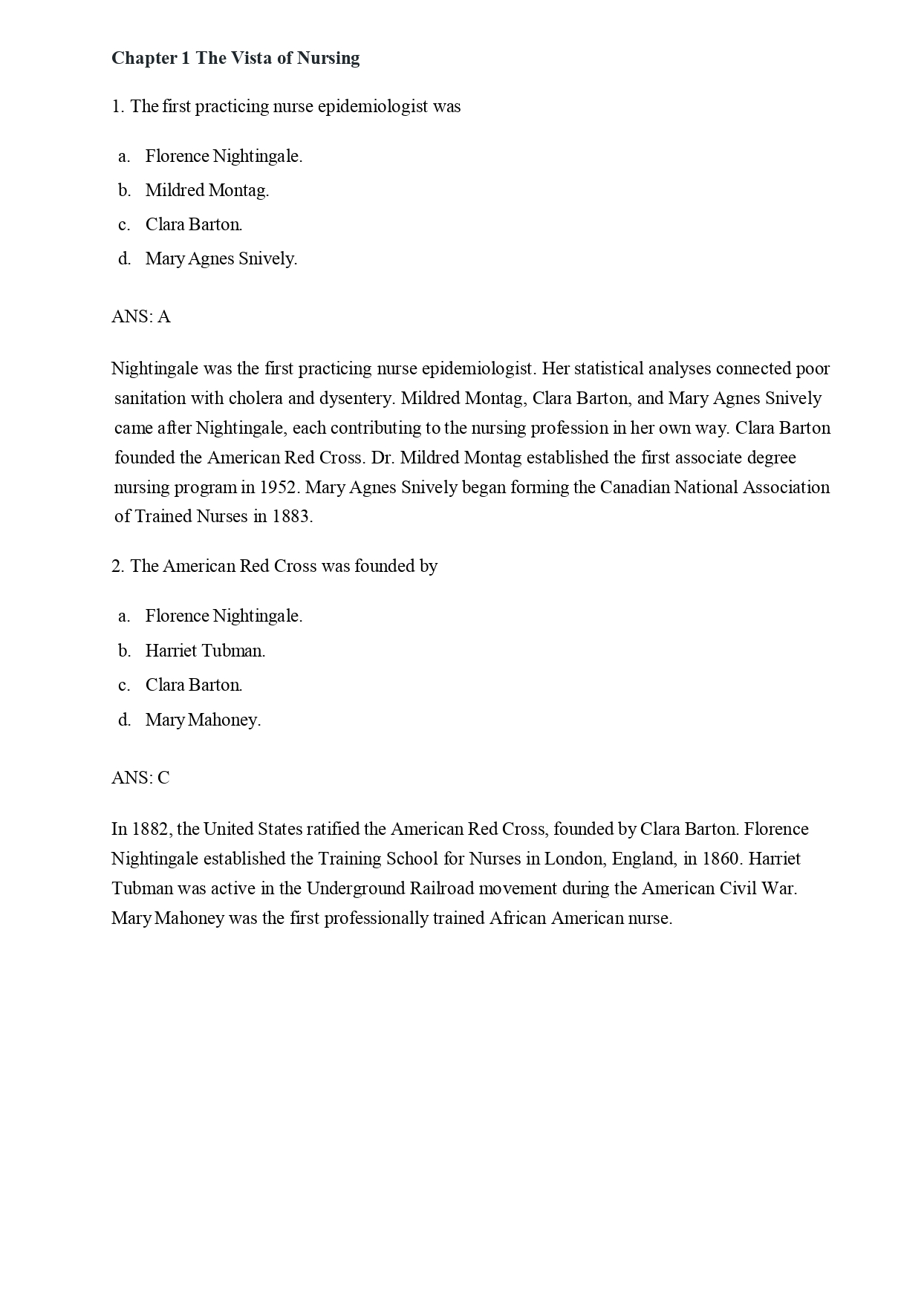Test Bank for Davis Advantage for Fundamentals of Nursing Care: Concepts, Connections & Skills, 4th Edition by Burton and Smith - Image 2