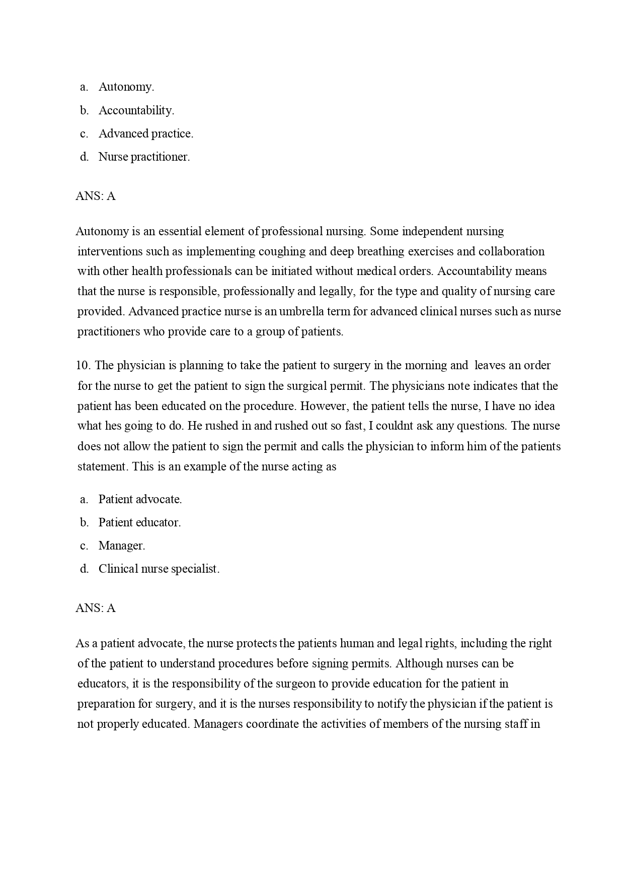 Test Bank for Davis Advantage for Fundamentals of Nursing Care: Concepts, Connections & Skills, 4th Edition by Burton and Smith - Image 6