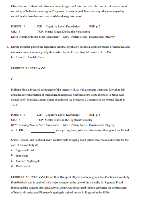 Test Bank for Foundations of Mental Health Care 8th Editionby Morrison-Valfre - Image 3