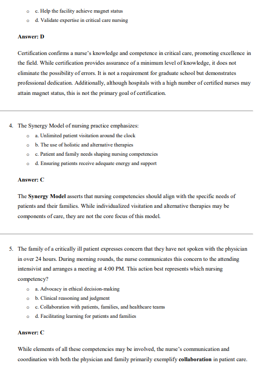 Test Bank for Sole’s Introduction to Critical Care Nursing 9th Edition by Makic and Morata - Image 2
