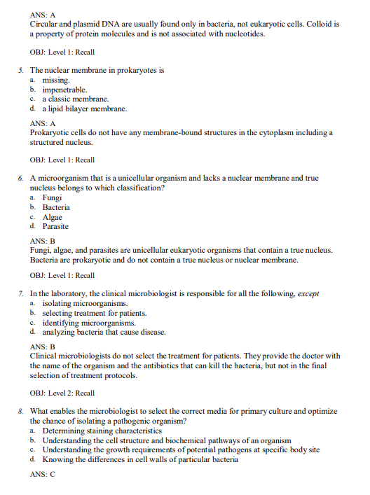 Test Bank for Microbiology The Human Experience Second Edition By Foster, Aliabadi, and Slonczewski - Image 3